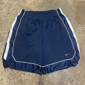Y2K Nike Shorts Men’s Large Navy Gray Baggy Gym Basketball Streetwear Casual 00s
